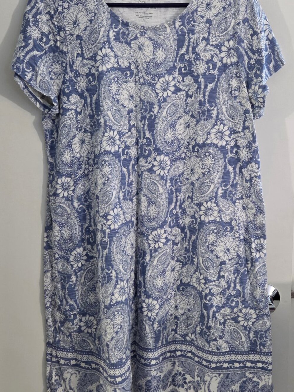 J Jill Blue A-Line Dress Size Large